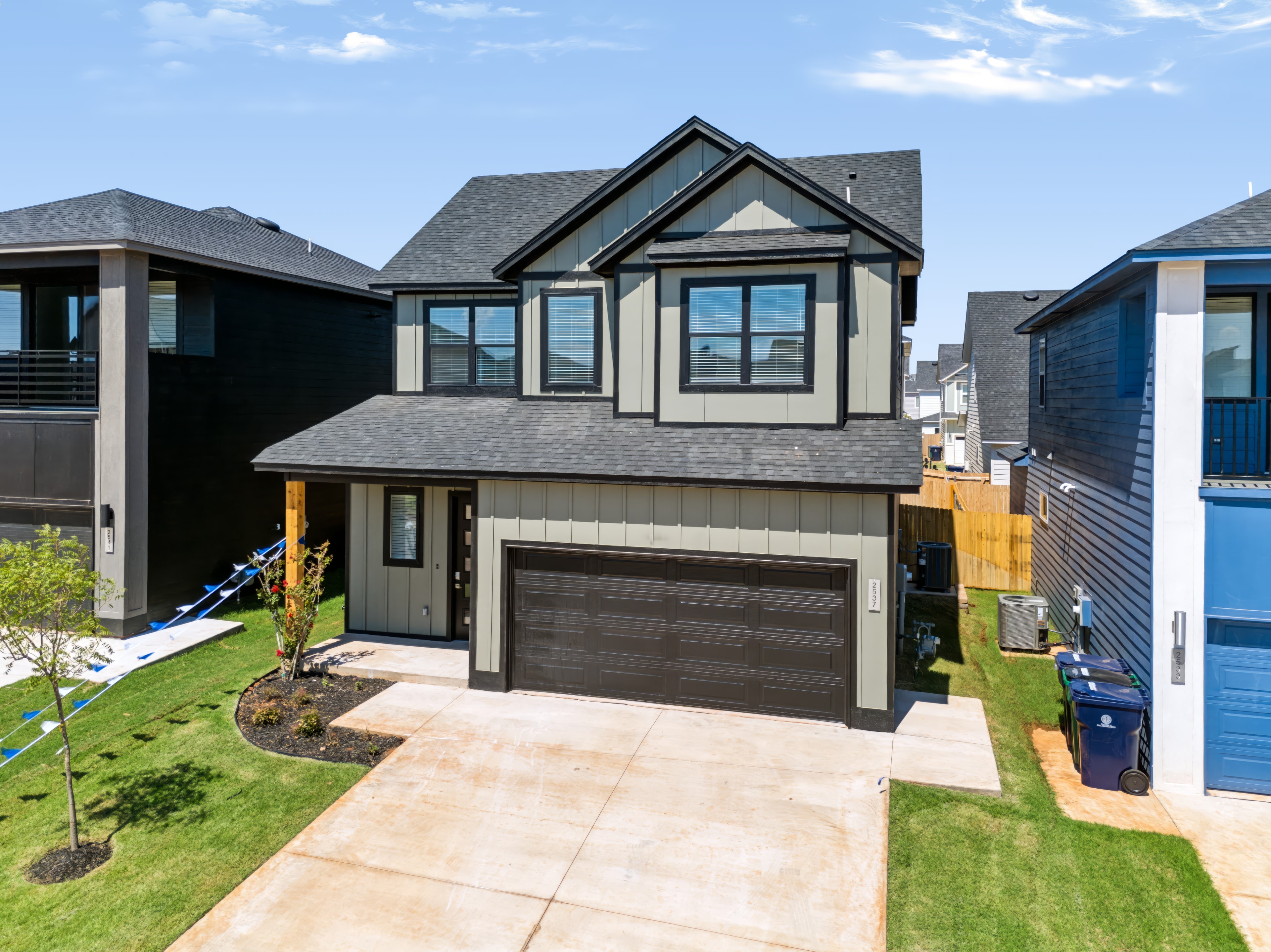 Aerial view of modern home at 2537 NW 130th St